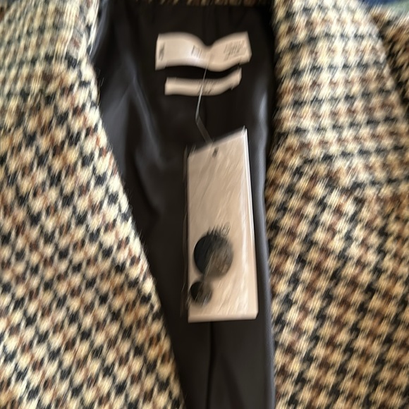 NWT MANGO Houndstooth Wool Blend Coat Oversize - Picture 11 of 12